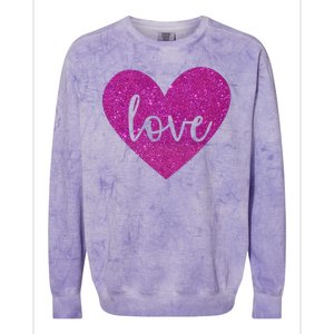 Love Heart Cute Valentine Colorblast Crewneck Sweatshirt