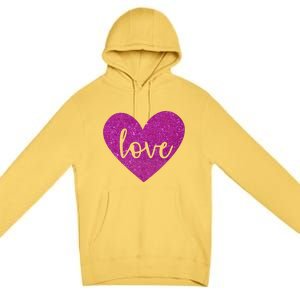 Love Heart Cute Valentine Premium Pullover Hoodie