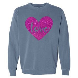 Love Heart Cute Valentine Garment-Dyed Sweatshirt