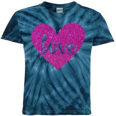 Love Heart Cute Valentine Kids Tie-Dye T-Shirt