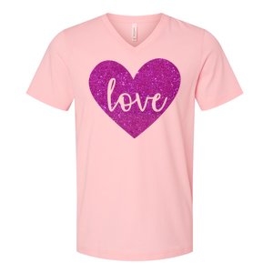 Love Heart Cute Valentine V-Neck T-Shirt