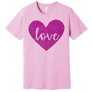 Love Heart Cute Valentine Premium T-Shirt