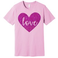 Love Heart Cute Valentine Premium T-Shirt