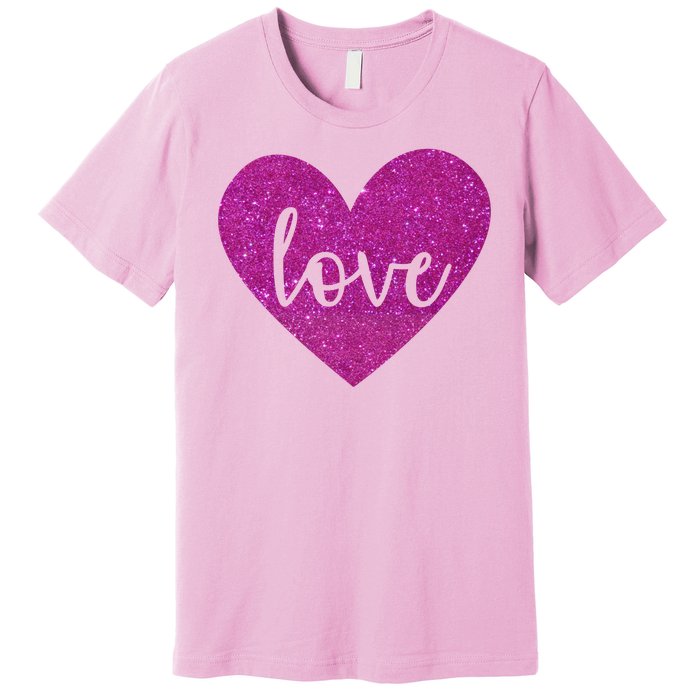 Love Heart Cute Valentine Premium T-Shirt