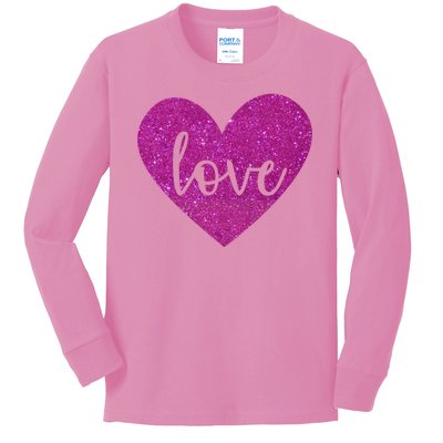 Love Heart Cute Valentine Kids Long Sleeve Shirt