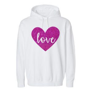 Love Heart Cute Valentine Garment-Dyed Fleece Hoodie