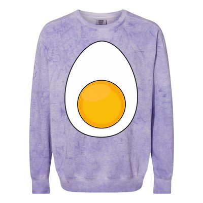 Lazy Halloween Costume Devil Horns Food Lover Deviled Egg Colorblast Crewneck Sweatshirt