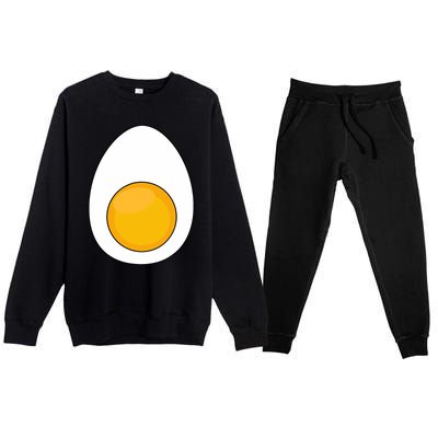 Lazy Halloween Costume Devil Horns Food Lover Deviled Egg Premium Crewneck Sweatsuit Set