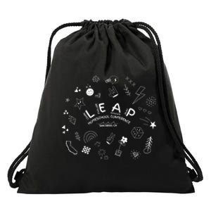 Leap Homeschool Conference Merch White Print Drawstring Bag