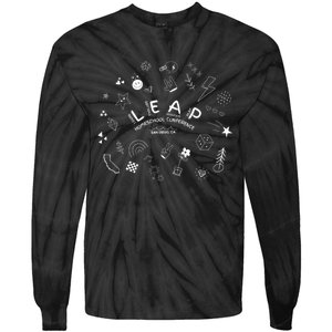 Leap Homeschool Conference Merch White Print Tie-Dye Long Sleeve Shirt