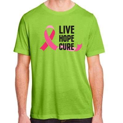 Live Hope Cure Breast Cancer Awareness Ribbon Adult ChromaSoft Performance T-Shirt