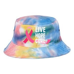 Live Hope Cure Breast Cancer Awareness Ribbon Tie Dye Newport Bucket Hat