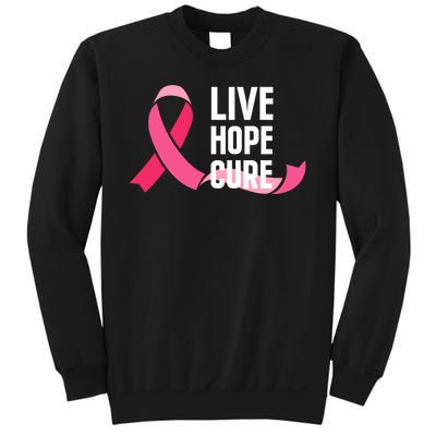 Live Hope Cure Breast Cancer Awareness Ribbon Sweatshirt