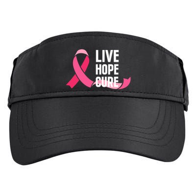 Live Hope Cure Breast Cancer Awareness Ribbon Adult Drive Performance Visor