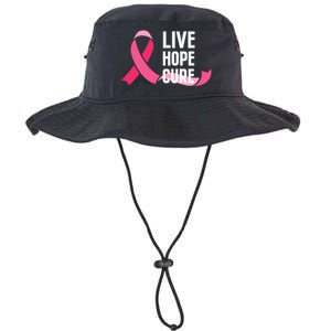 Live Hope Cure Breast Cancer Awareness Ribbon Legacy Cool Fit Booney Bucket Hat