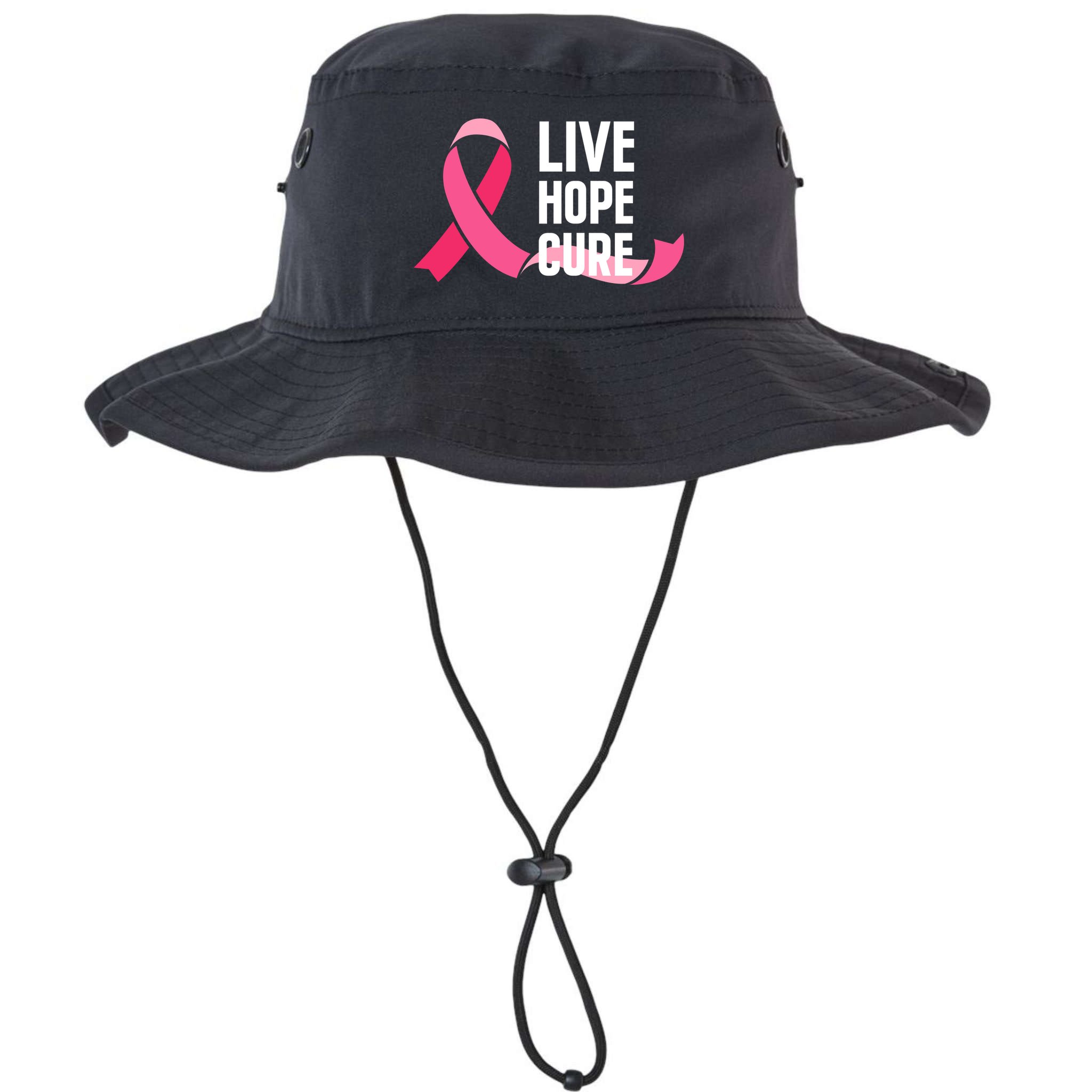 Live Hope Cure Breast Cancer Awareness Ribbon Bucket Hat