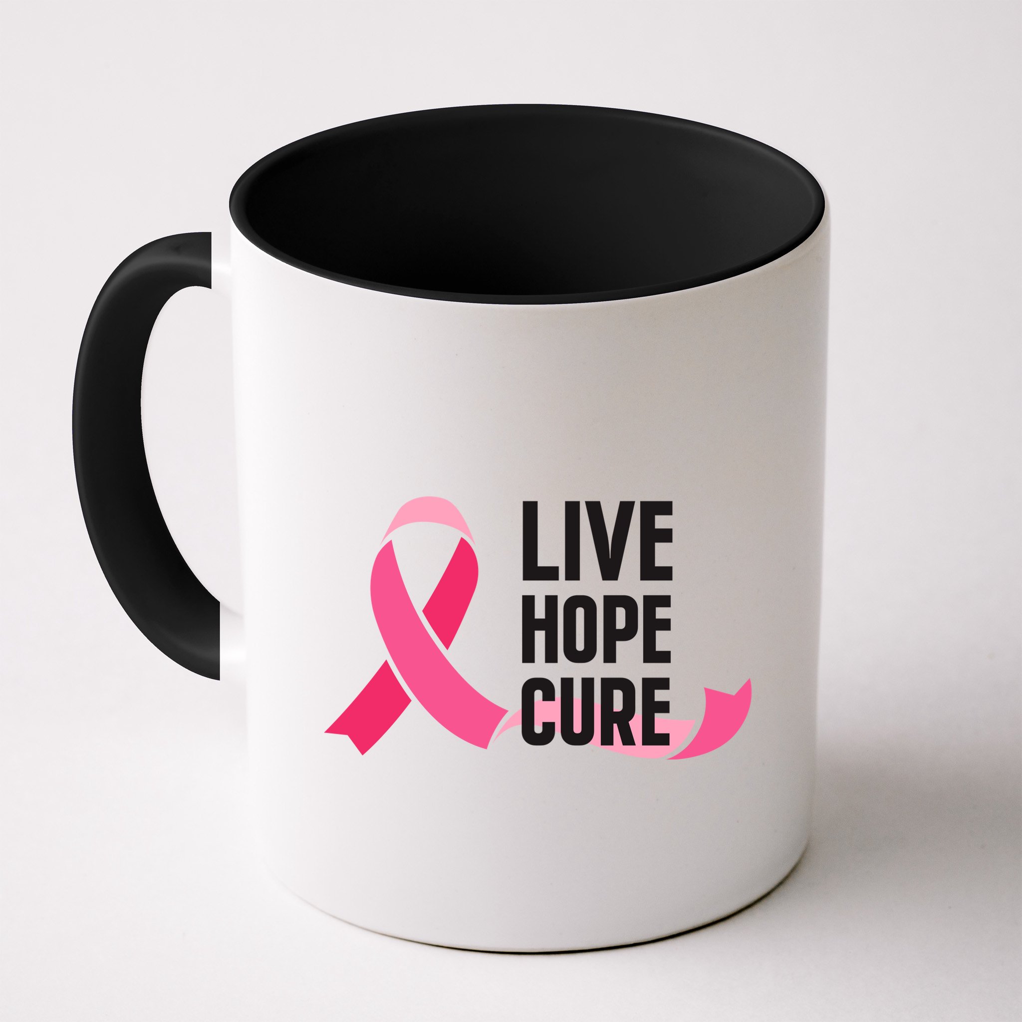 Live Hope Cure Breast Cancer Awareness Ribbon Mug