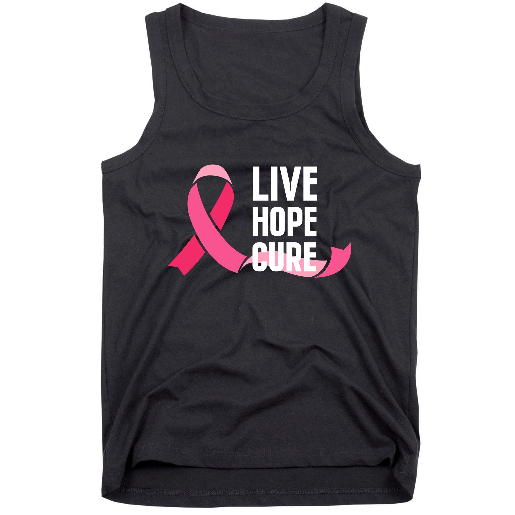 Live Hope Cure Breast Cancer Awareness Ribbon Tank Top