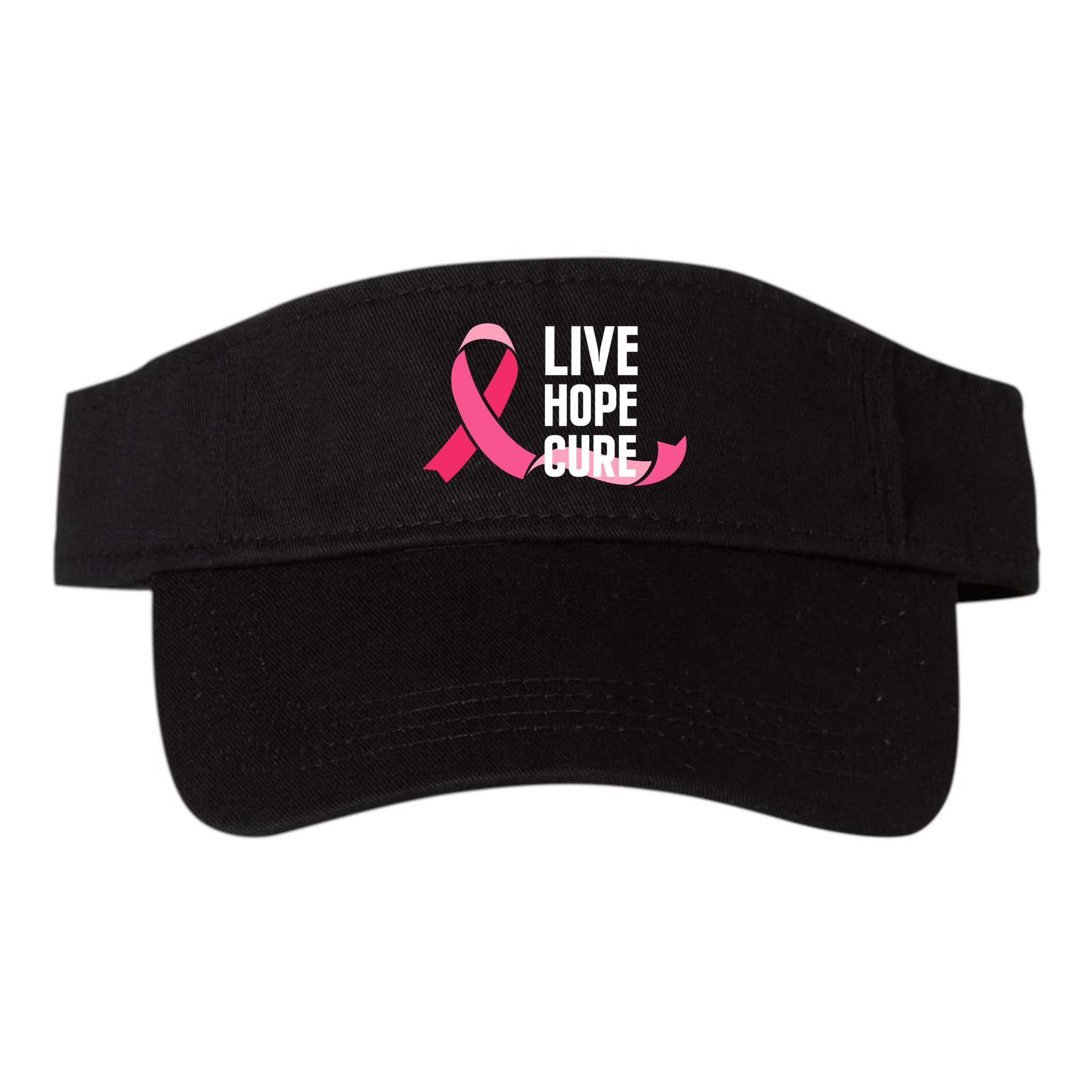 Live Hope Cure Breast Cancer Awareness Ribbon Visor