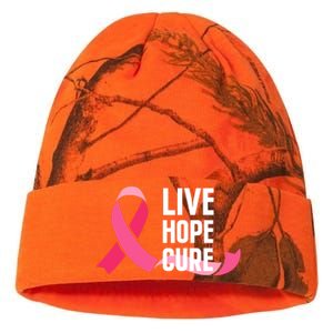 Live Hope Cure Breast Cancer Awareness Ribbon Kati Licensed 12" Camo Beanie