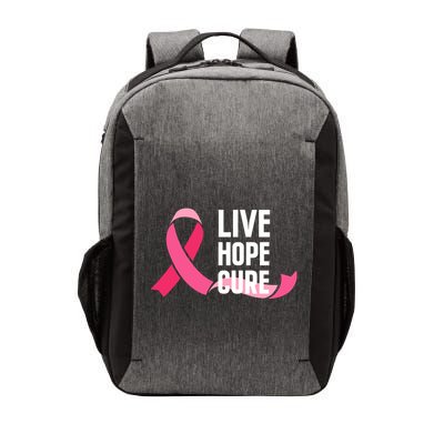 Live Hope Cure Breast Cancer Awareness Ribbon Vector Backpack
