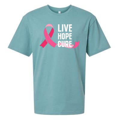 Live Hope Cure Breast Cancer Awareness Ribbon Sueded Cloud Jersey T-Shirt