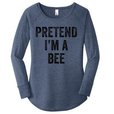 Lazy Halloween Costume Last Minute Gift Pretend Im A Bee Women's Perfect Tri Tunic Long Sleeve Shirt