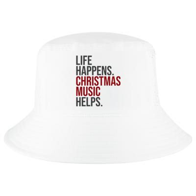 Life Happens Christmas Music Helps Cool Comfort Performance Bucket Hat