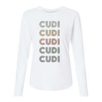 Love Heart Cudi Grunge Vintage Style Black Cudi Womens Cotton Relaxed Long Sleeve T-Shirt