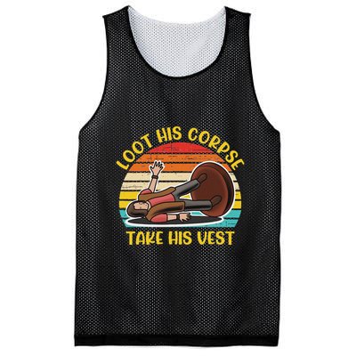 Loot His Corpse Take This Vest Vintage Quote Mesh Reversible Basketball Jersey Tank