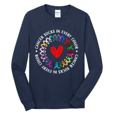 Love Hope Cure Cancer Awareness World Cancer Tall Long Sleeve T-Shirt