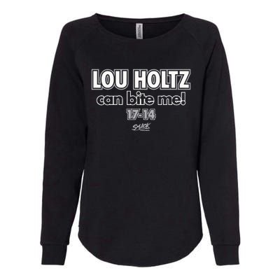 Lou Holtz Can Bite Me Womens California Wash Sweatshirt