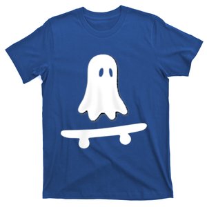 Lazy Halloween Costume Funny Skateboarding Ghost Skateboard Gift T-Shirt