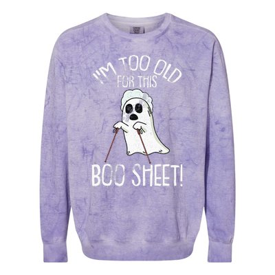 Lazy Halloween Costume Ghost Funny and Relatable Design Colorblast Crewneck Sweatshirt