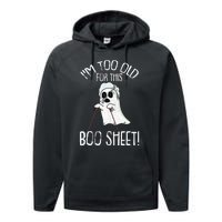 Lazy Halloween Costume Ghost Funny and Relatable Design Performance Fleece Hoodie