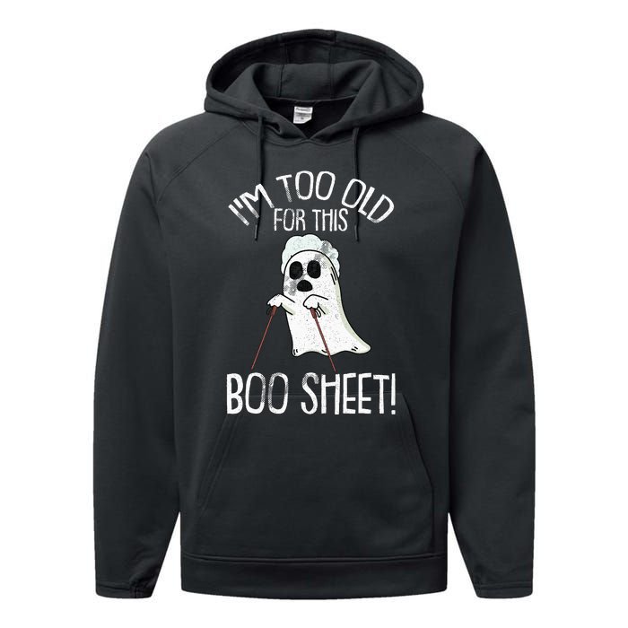 Lazy Halloween Costume Ghost Funny and Relatable Design Performance Fleece Hoodie