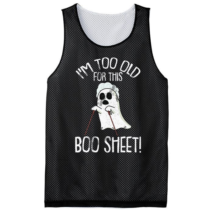 Lazy Halloween Costume Ghost Funny and Relatable Design Mesh Reversible Basketball Jersey Tank