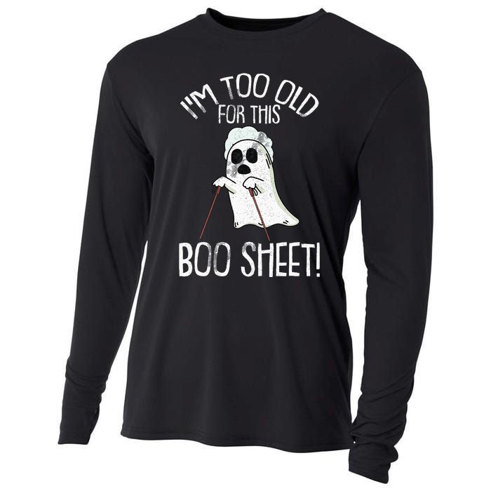 Lazy Halloween Costume Ghost Funny and Relatable Design Cooling Performance Long Sleeve Crew