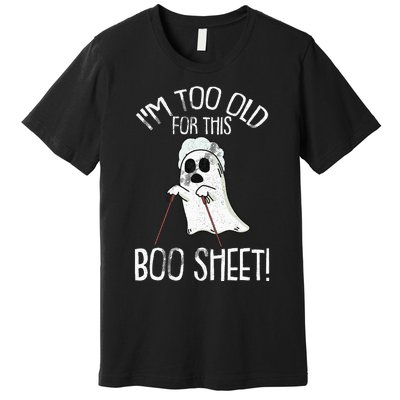 Lazy Halloween Costume Ghost Funny and Relatable Design Premium T-Shirt