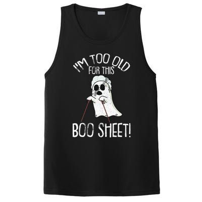 Lazy Halloween Costume Ghost Funny and Relatable Design PosiCharge Competitor Tank