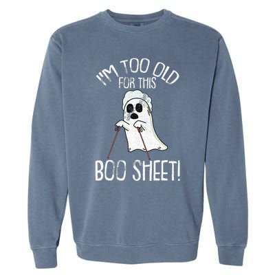 Lazy Halloween Costume Ghost Funny and Relatable Design Garment-Dyed Sweatshirt