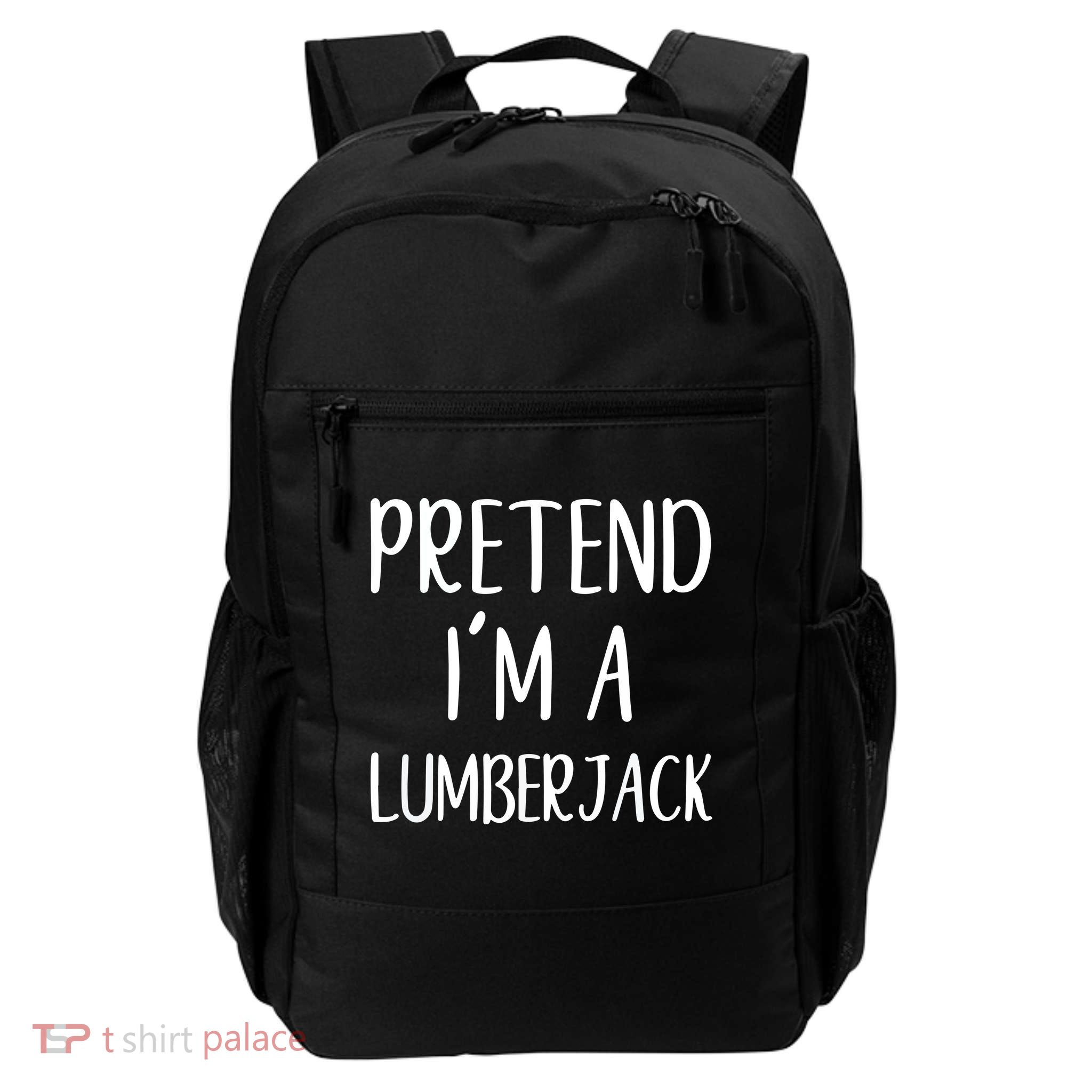 Lazy Halloween Costume Pretend I'm A Lumberjack Backpack