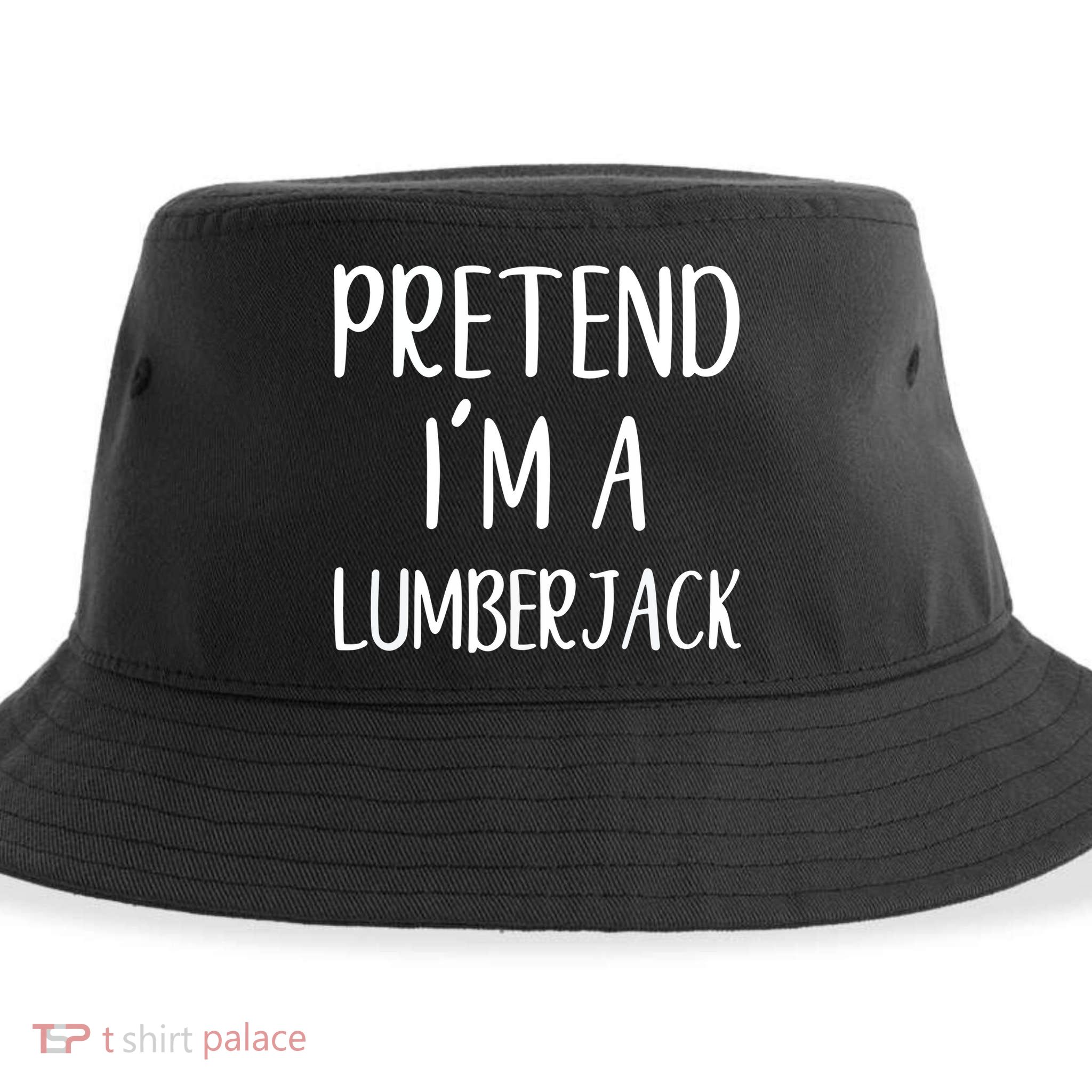 Lazy Halloween Costume Pretend I'm A Lumberjack Sustainable Bucket Hat