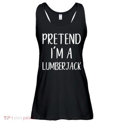 Lazy Halloween Costume Pretend I'm A Lumberjack Ladies Essential Flowy Tank