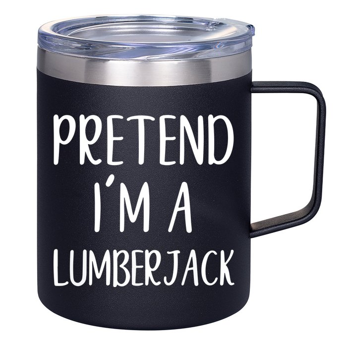 Lazy Halloween Costume Pretend I'm A Lumberjack 12oz Stainless Steel Coffee Mug
