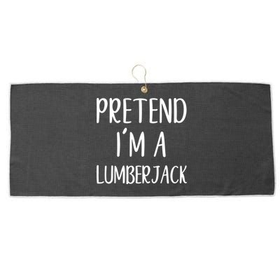 Lazy Halloween Costume Pretend I'm A Lumberjack Large Microfiber Waffle Golf Towel