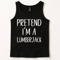 Lazy Halloween Costume Pretend I'm A Lumberjack Tank Top