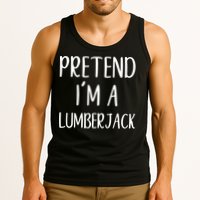 Lazy Halloween Costume Pretend I'm A Lumberjack Tank Top