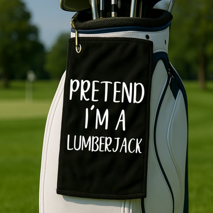 Lazy Halloween Costume Pretend I'm A Lumberjack Golf Towel