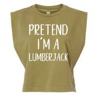Lazy Halloween Costume Pretend I'm A Lumberjack Garment-Dyed Women's Muscle Tee